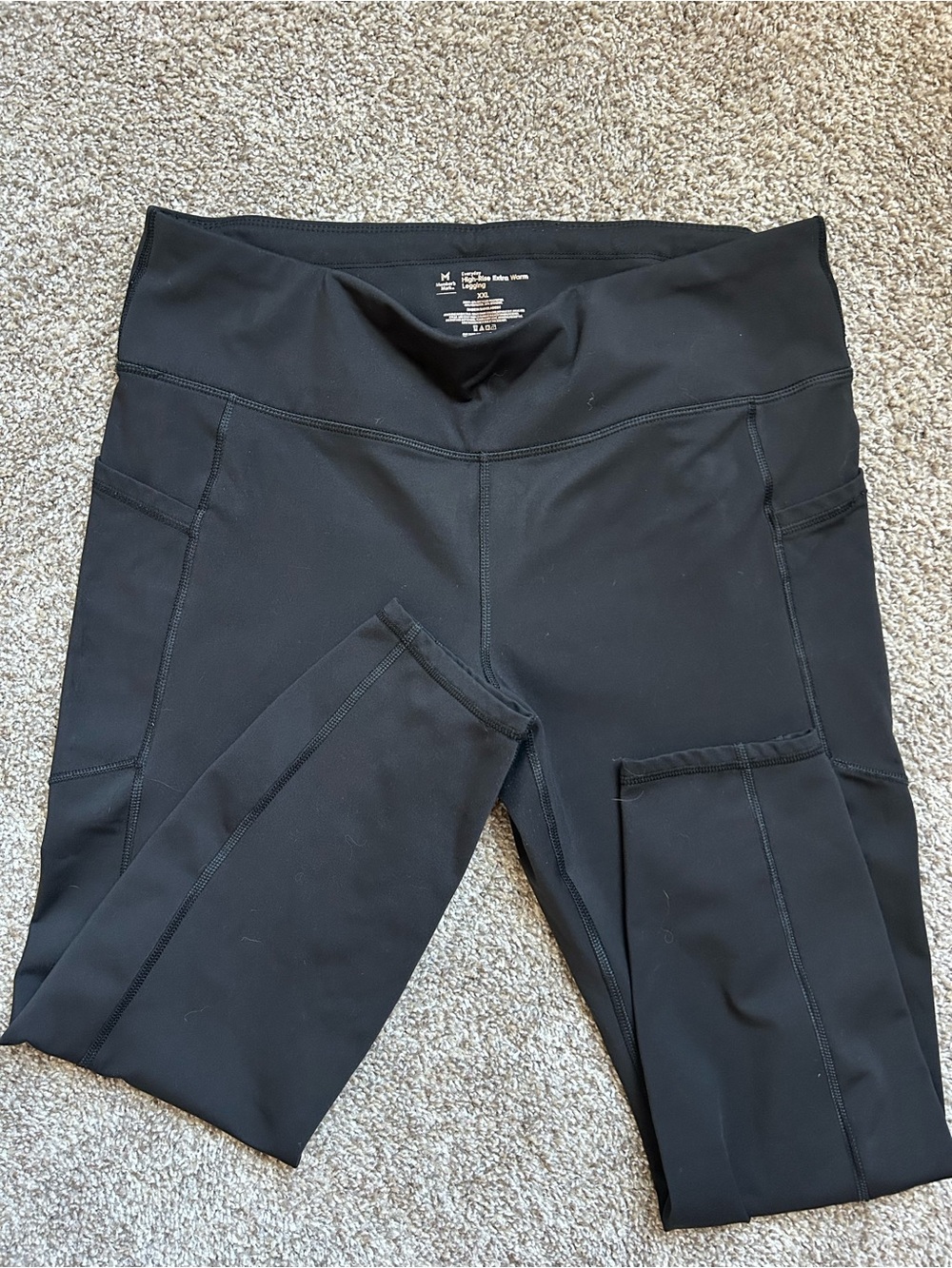High-Rise Black Pocket Leggings for Women
